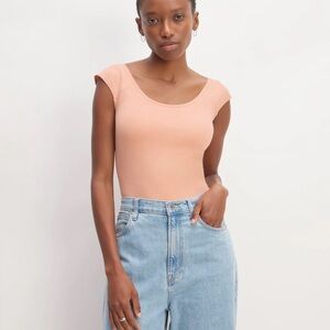 Everlane The Supima Form Cap-Sleeve Tee Size XS NWT